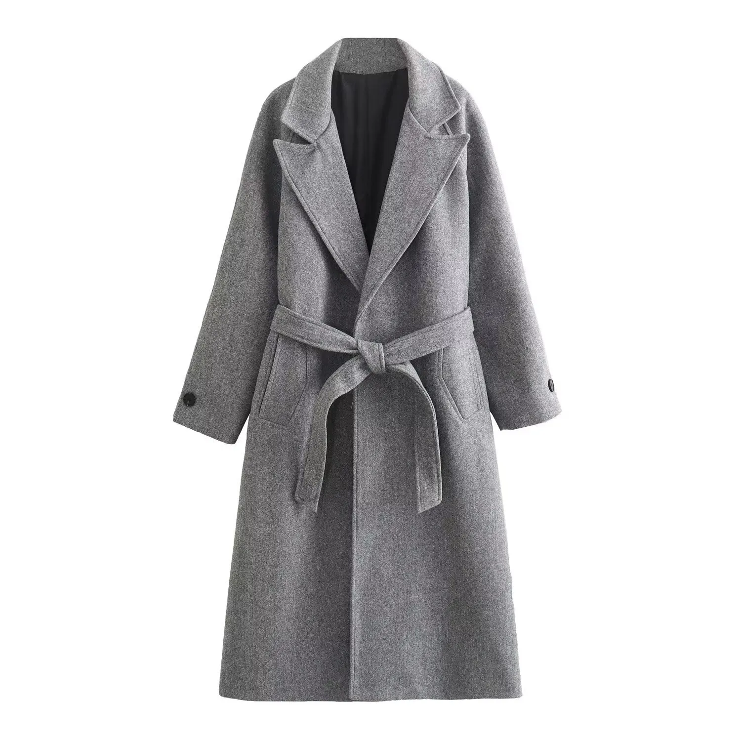 Evelina Long Belted Wool Blend Coat