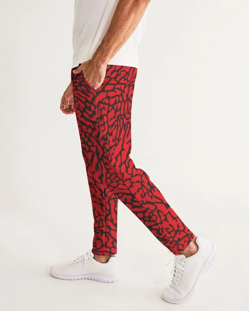 Exclusive "Elephant Print (Red)" Men's Joggers