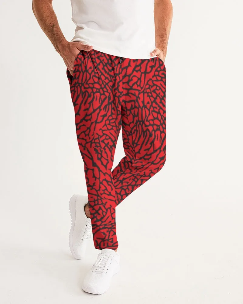 Exclusive "Elephant Print (Red)" Men's Joggers