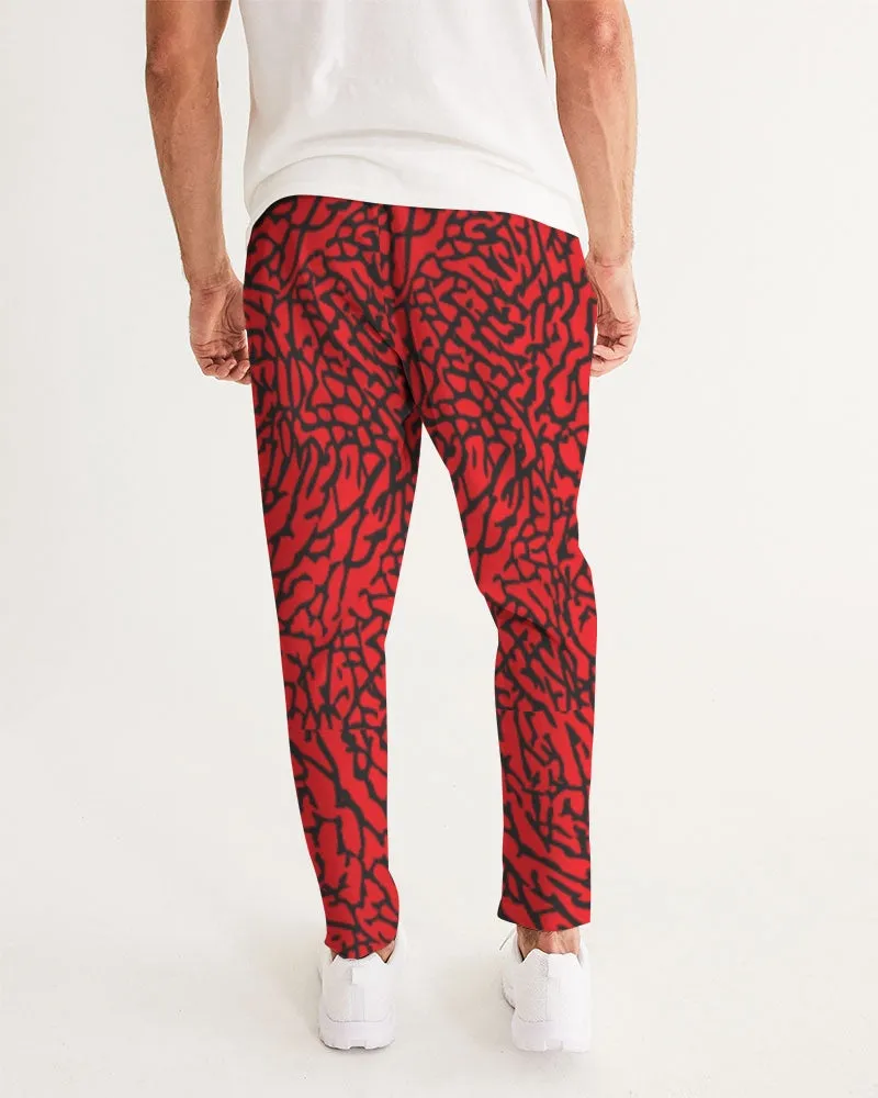 Exclusive "Elephant Print (Red)" Men's Joggers