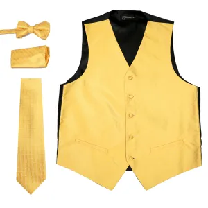Ferrecci Mens  Yellow Diamond Vest Set