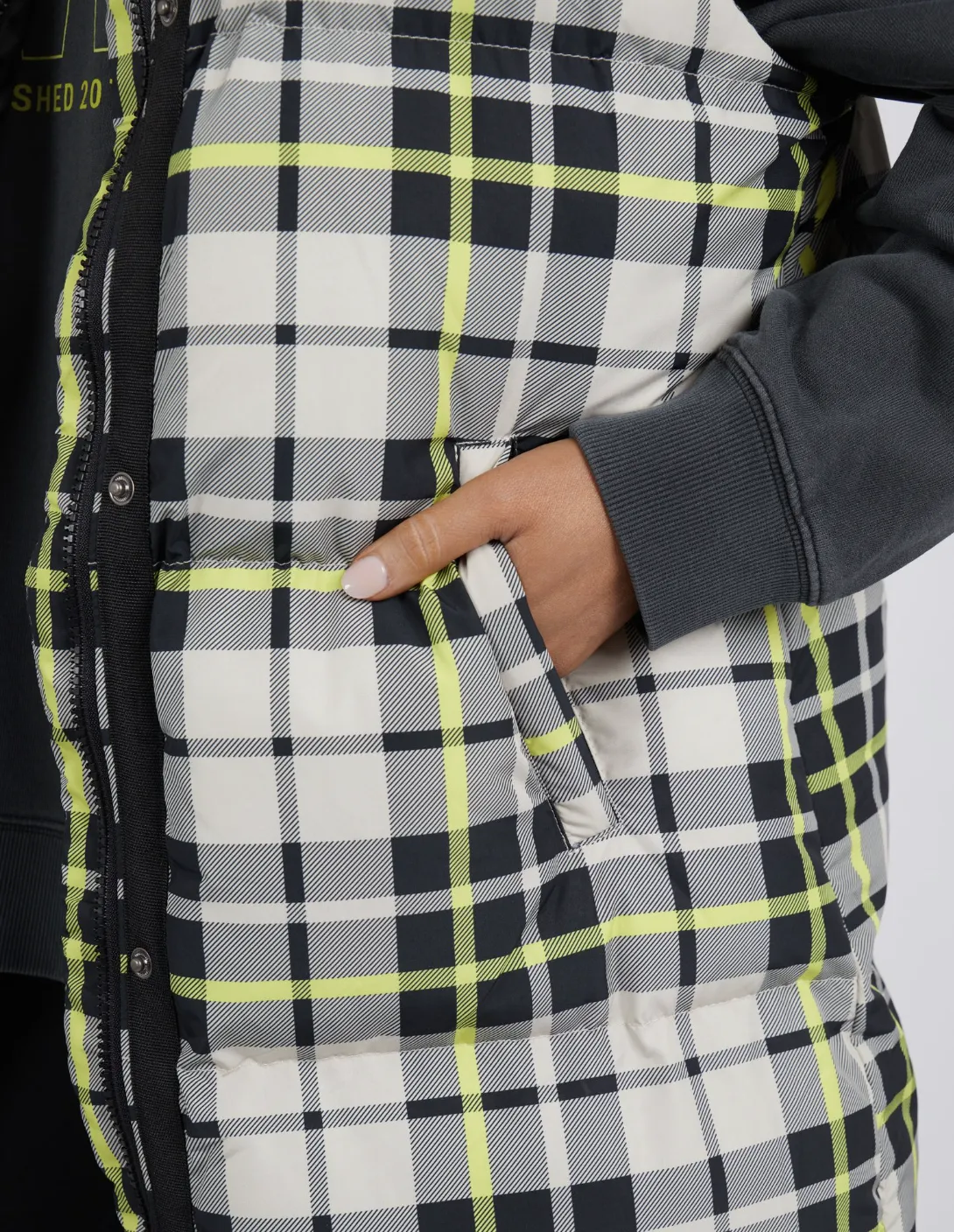 Foxwood Check It Long Line Vest