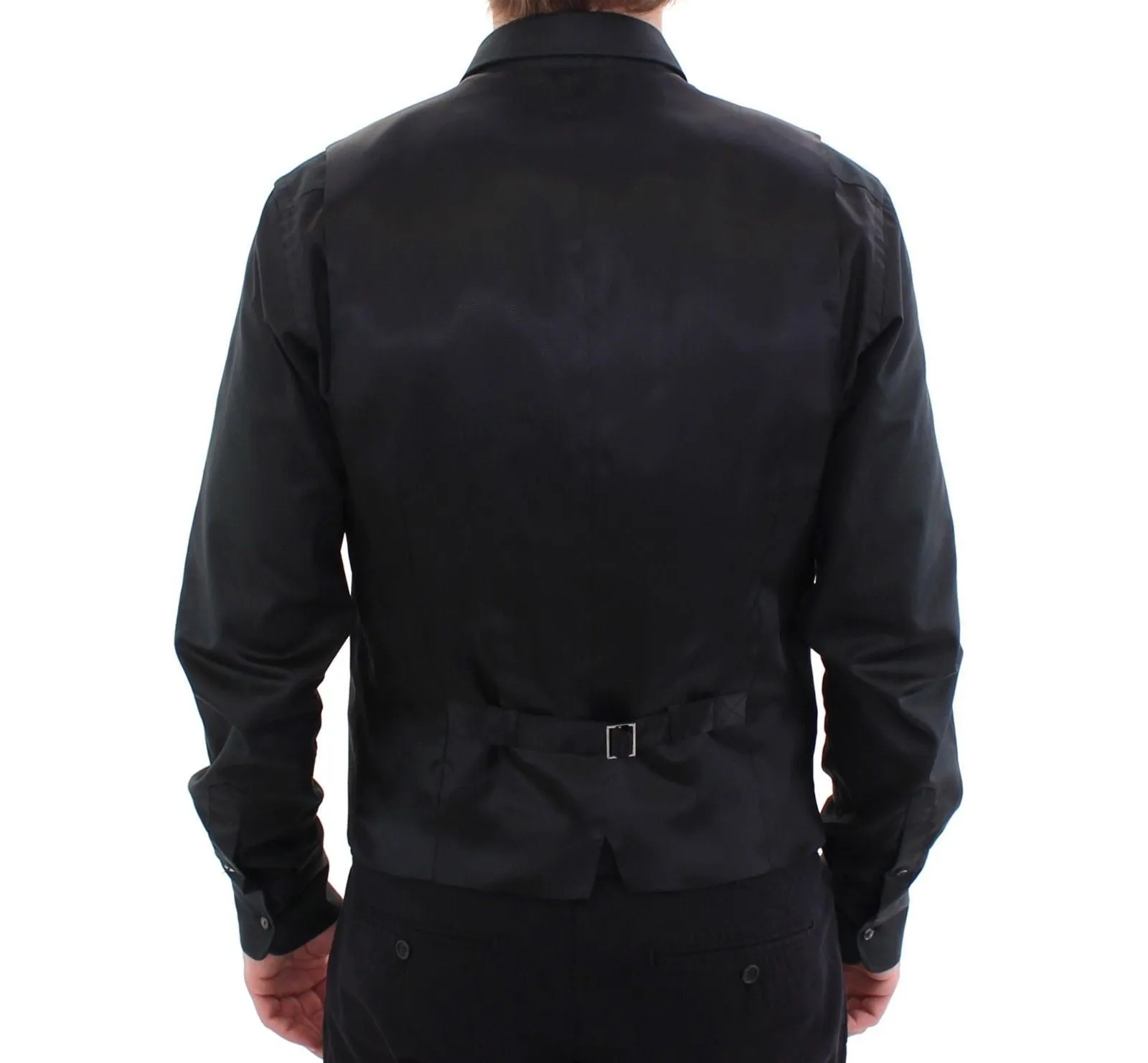 Gray Wool Mens Formal Dress Vest Gilet