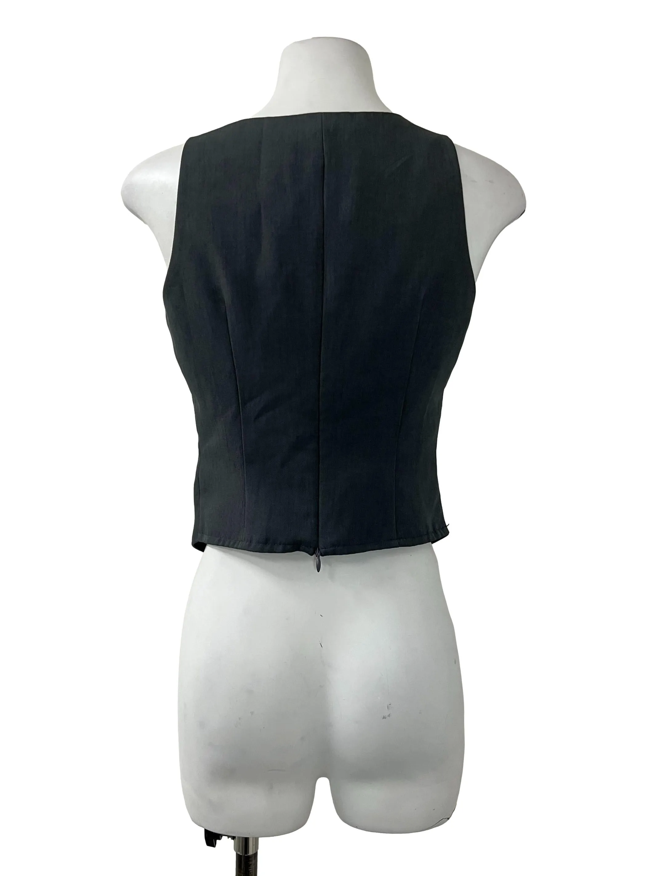 Grey Button Vest