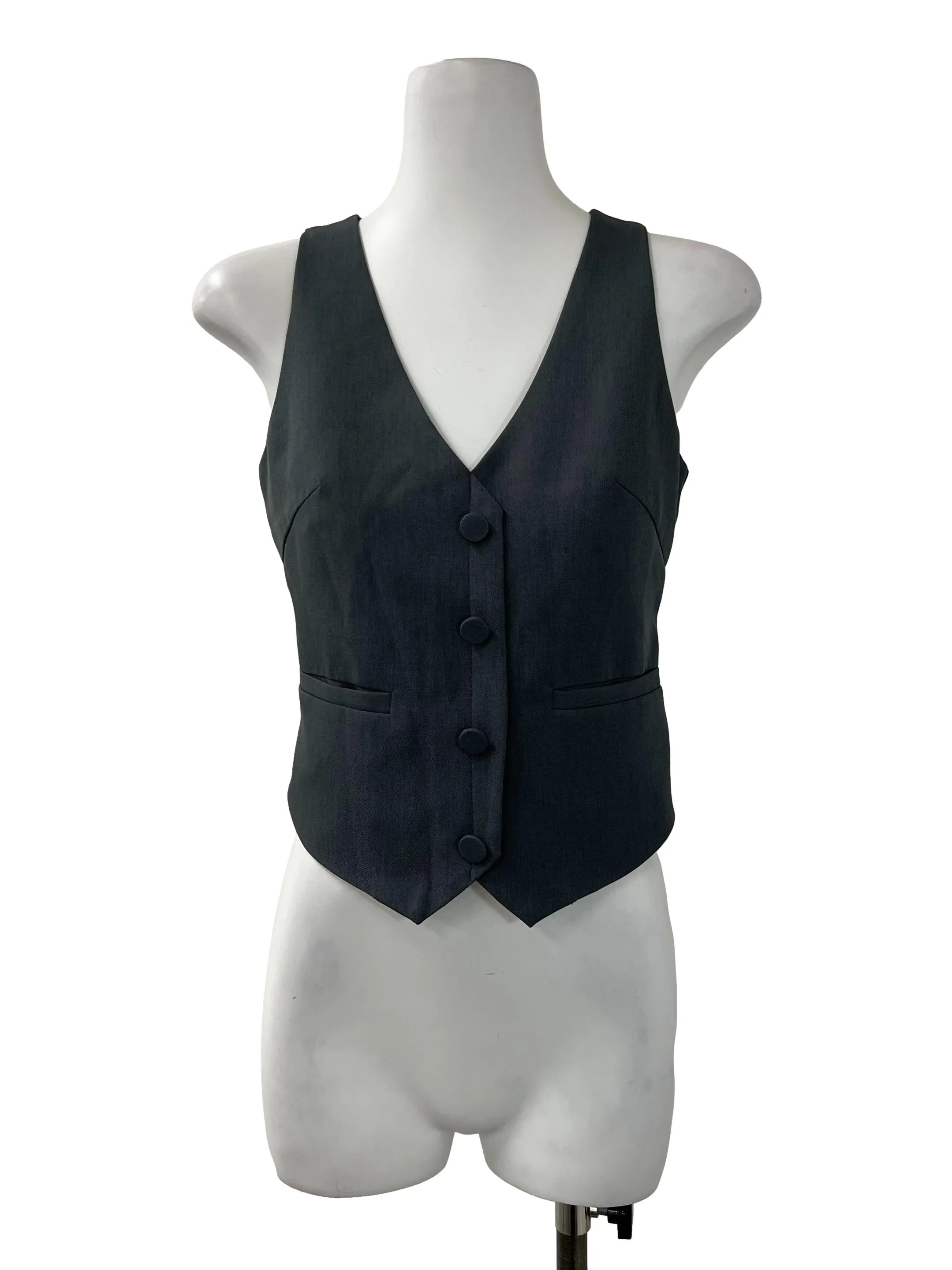 Grey Button Vest