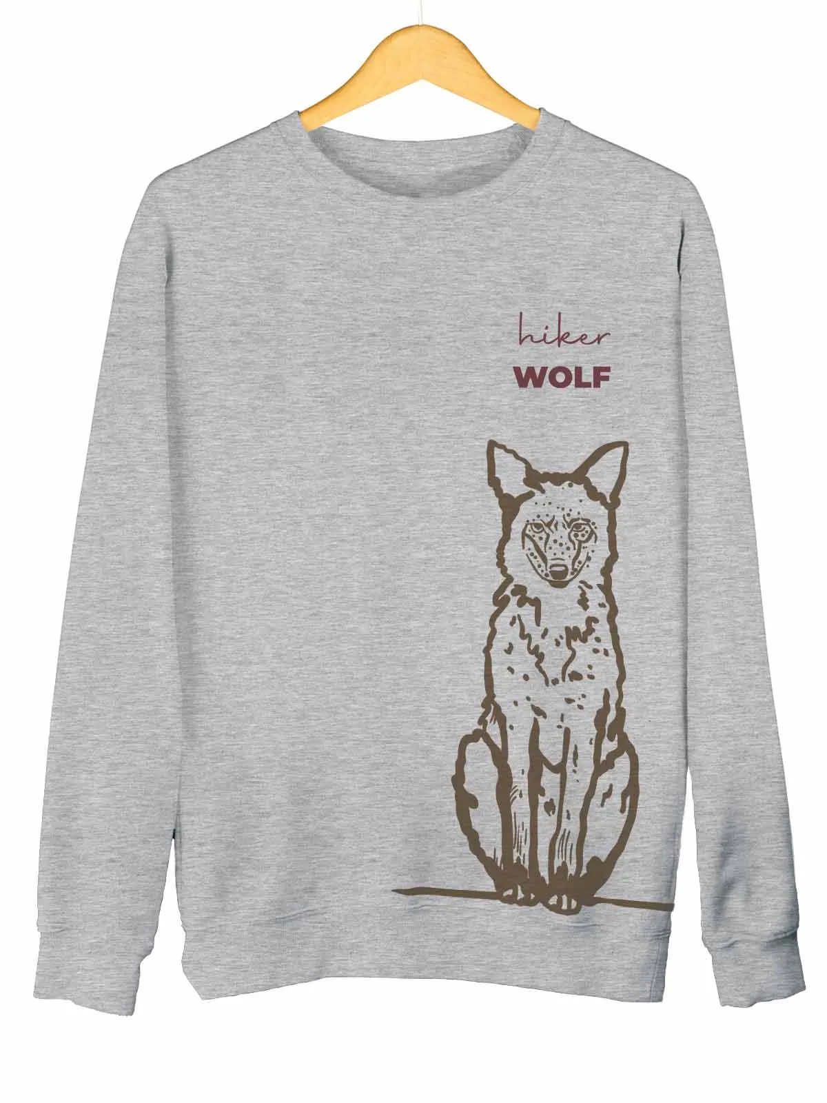 Hiker Wolf | Printed Unisex Sweatshirt