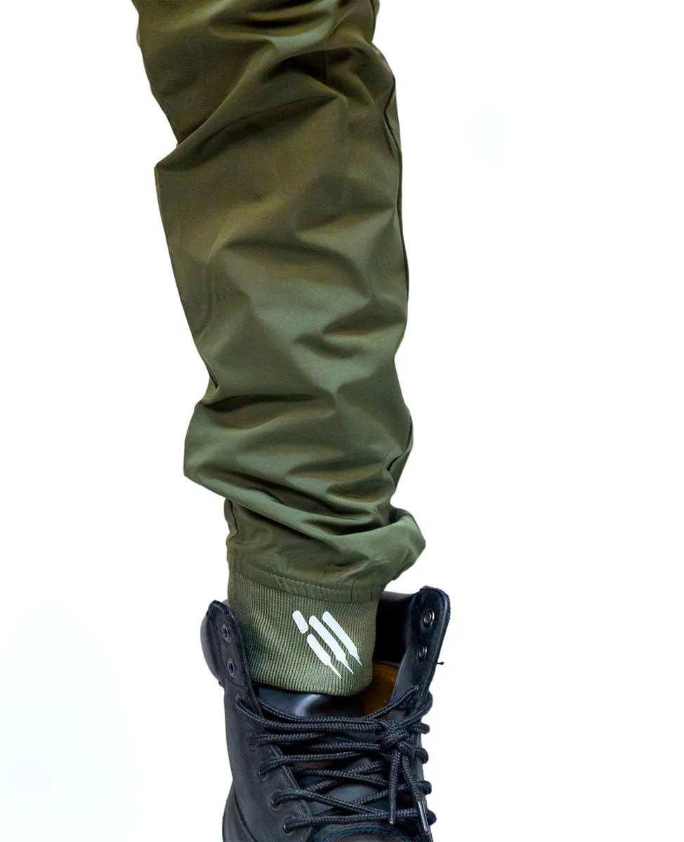 iLLionaire Reflective Cargo Jogger Pants OLIVE