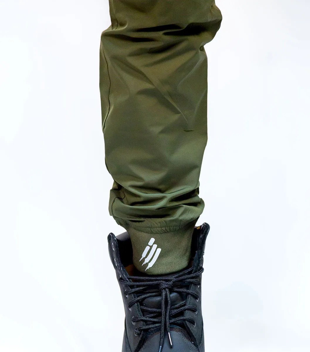iLLionaire Reflective Cargo Jogger Pants OLIVE