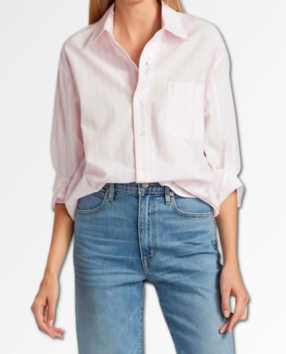 Kayla Shirt Azalea Stripe