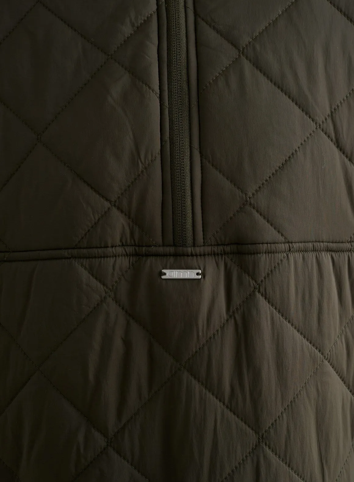 Khaki Oversized Quilted Anorak