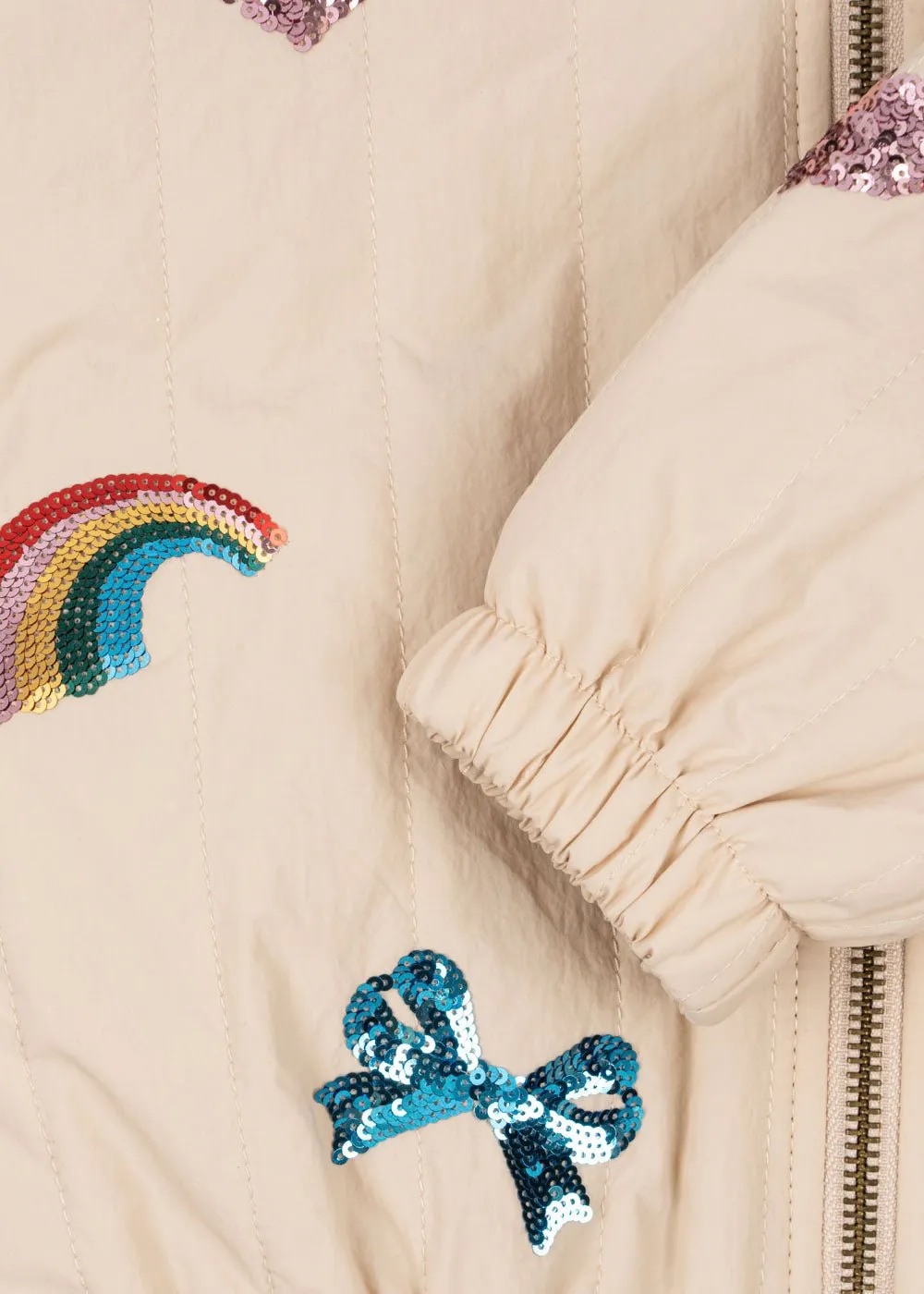 Konges Slojd Juno Sequin Bomber Jacket - Smoke Gray