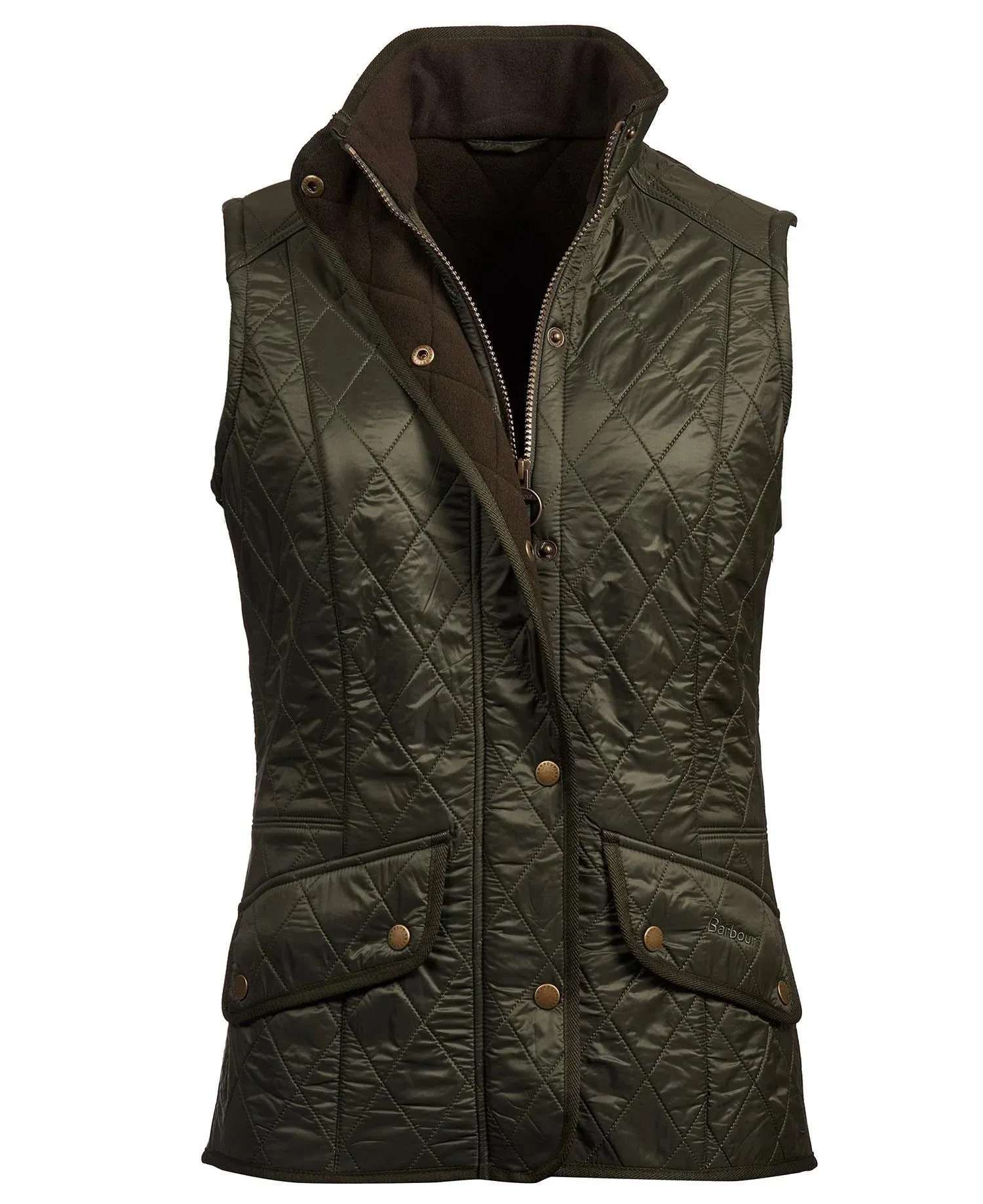 LADIESS BARBOUR POPPY GILET - OLIVE