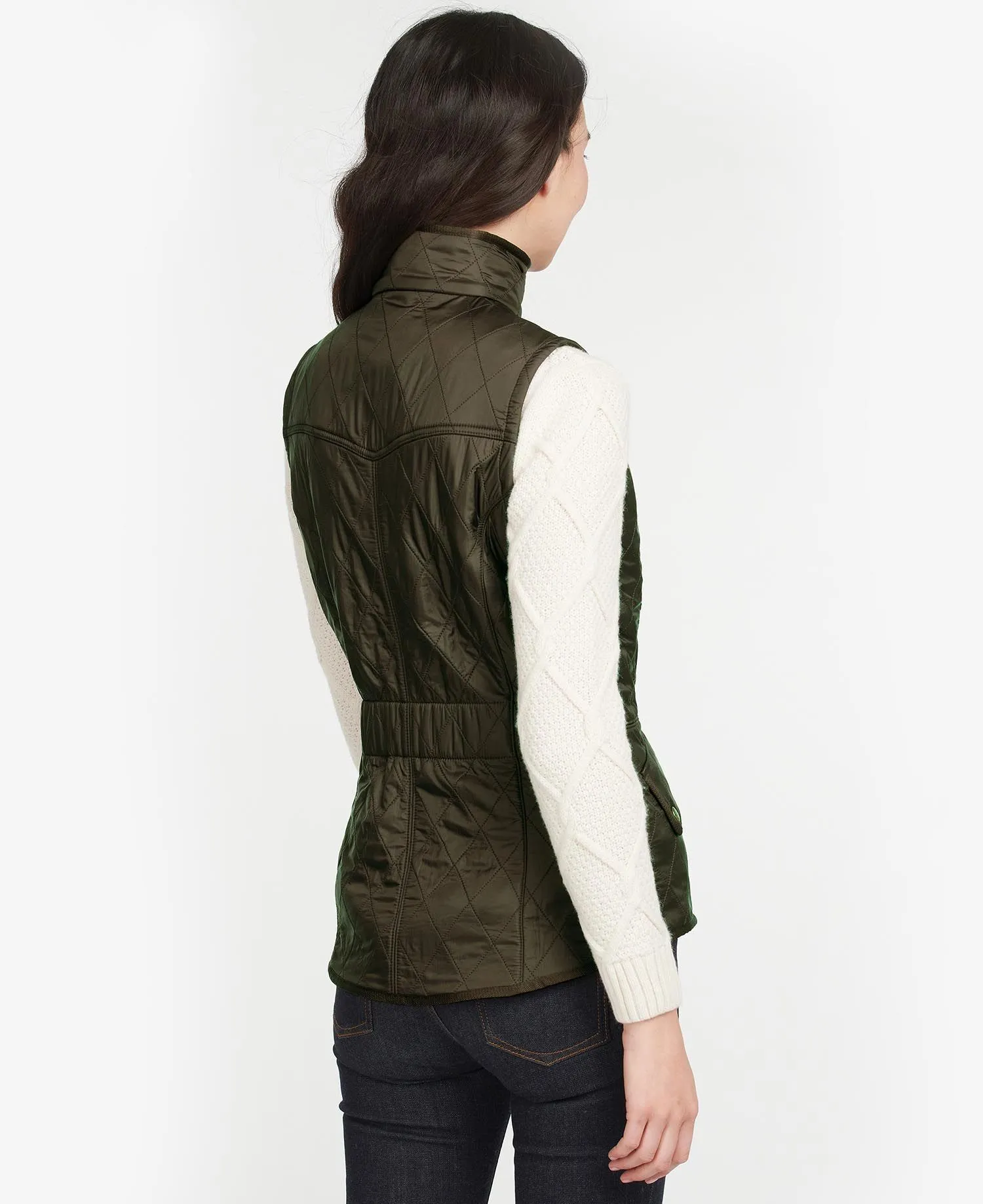 LADIESS BARBOUR POPPY GILET - OLIVE