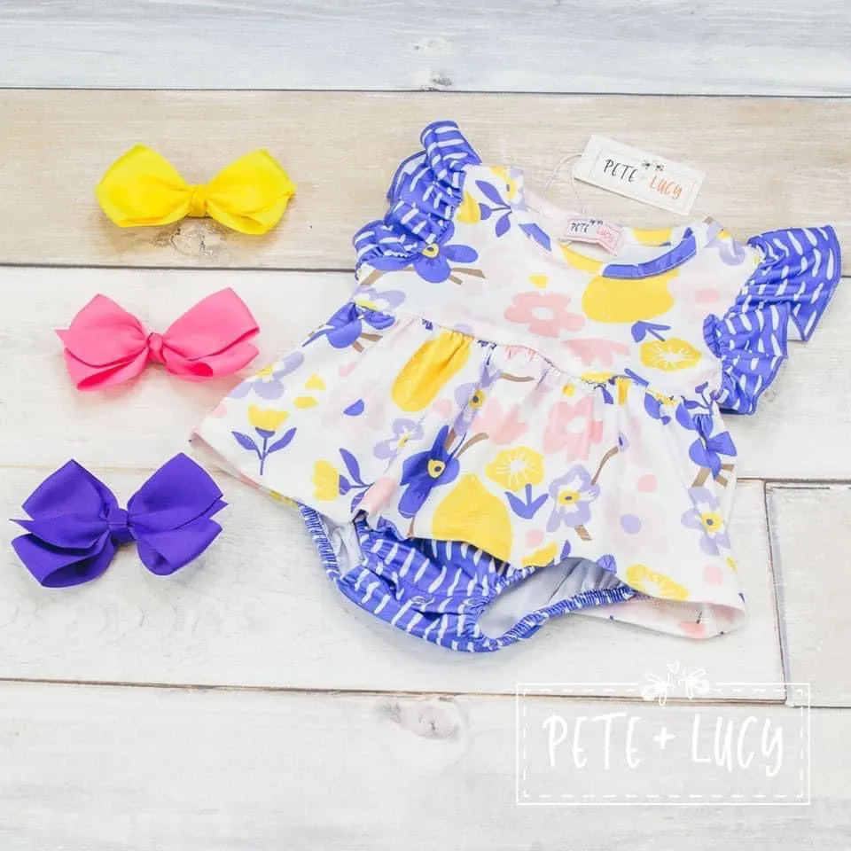 Lemon & Purple Romper