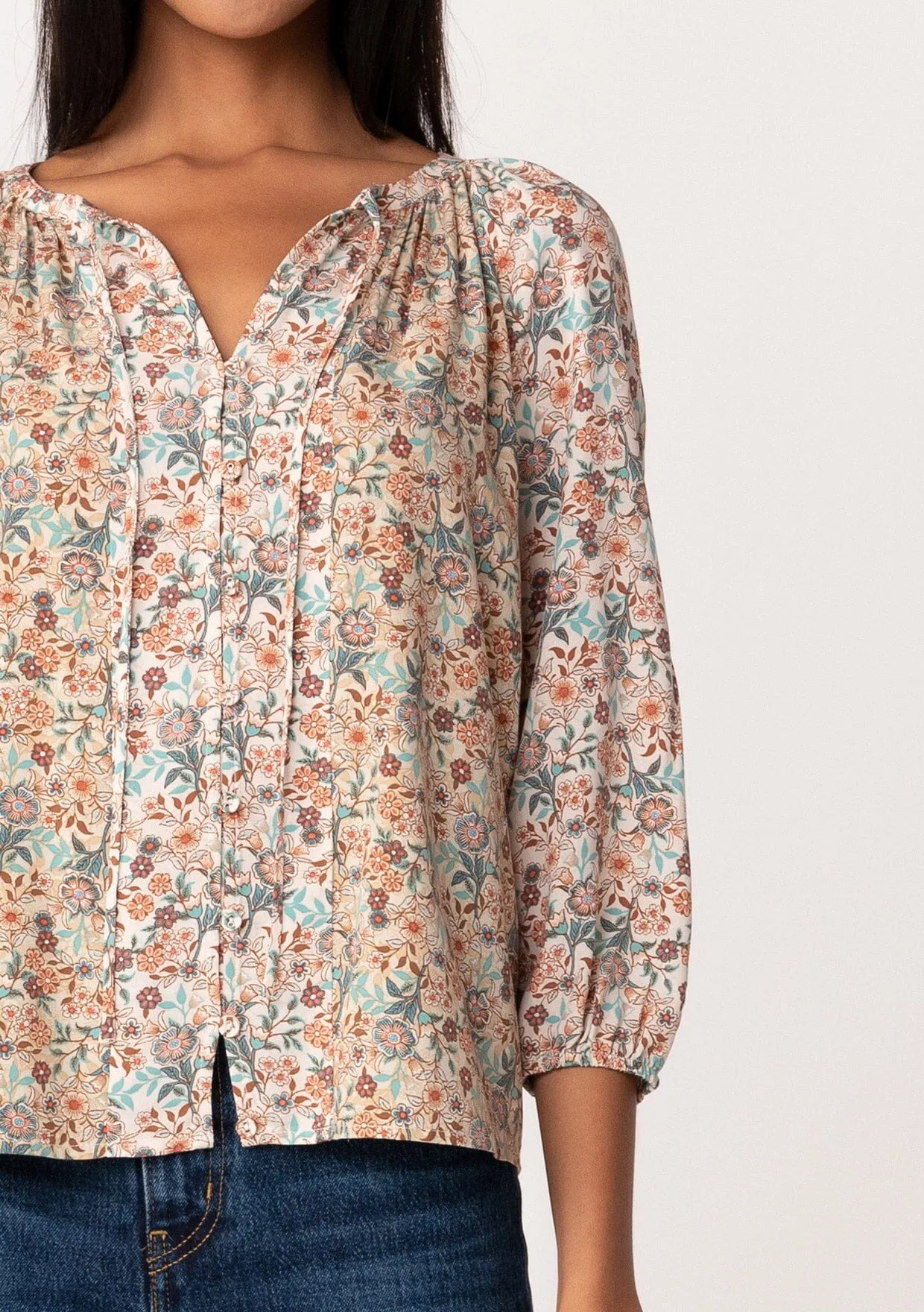 Lisbeth Button Front Blouse