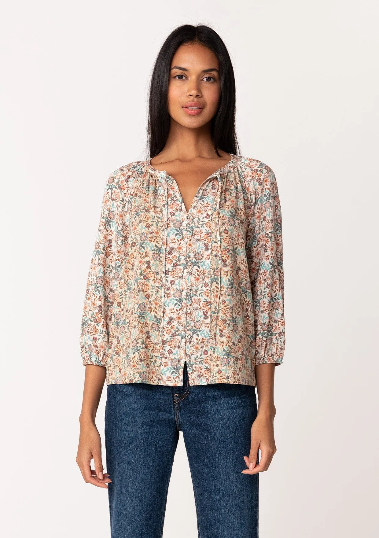 Lisbeth Button Front Blouse