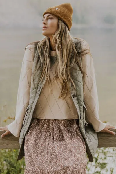 Madi Button Up Pocketed Vest Coat
