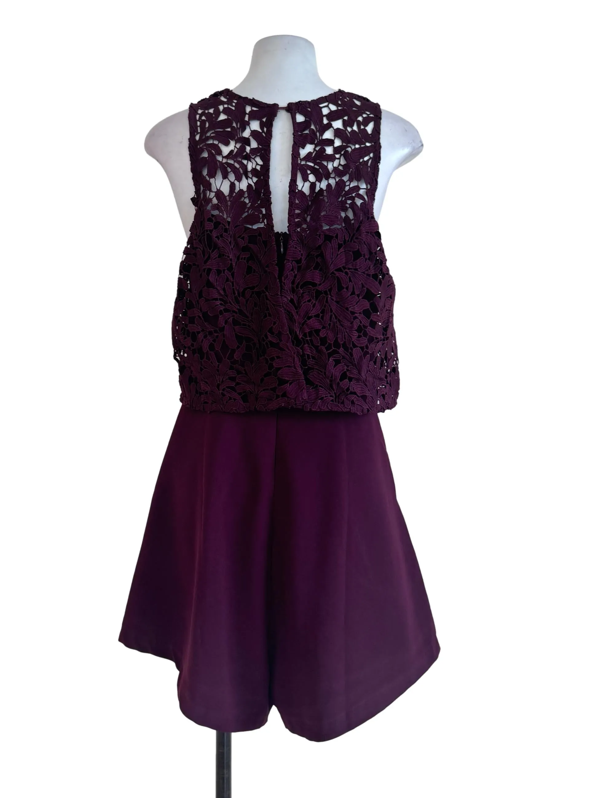 Maroon Laced Rompers