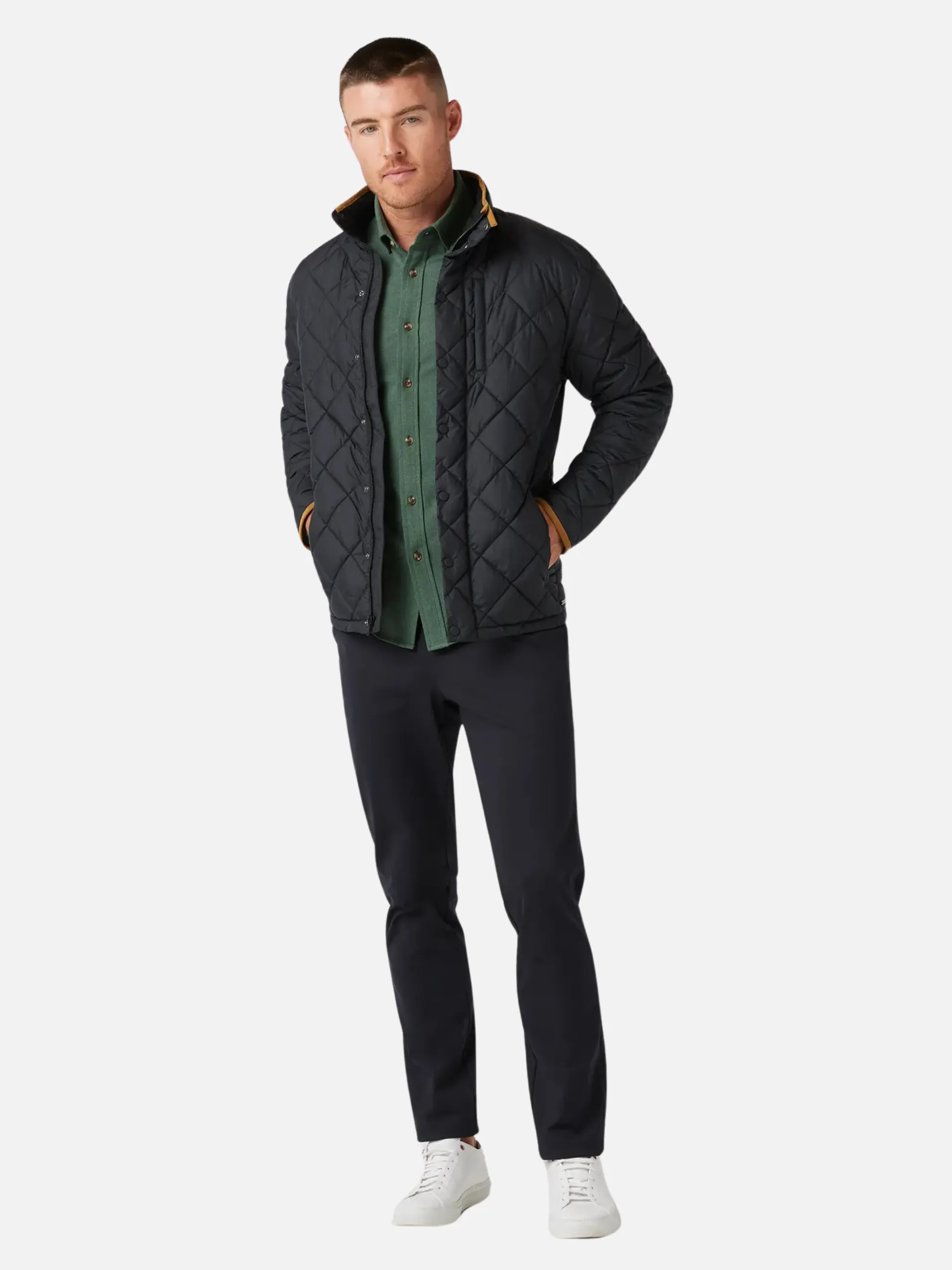 Mizzen   Main Belmont Quilted Jacket - Black Solid
