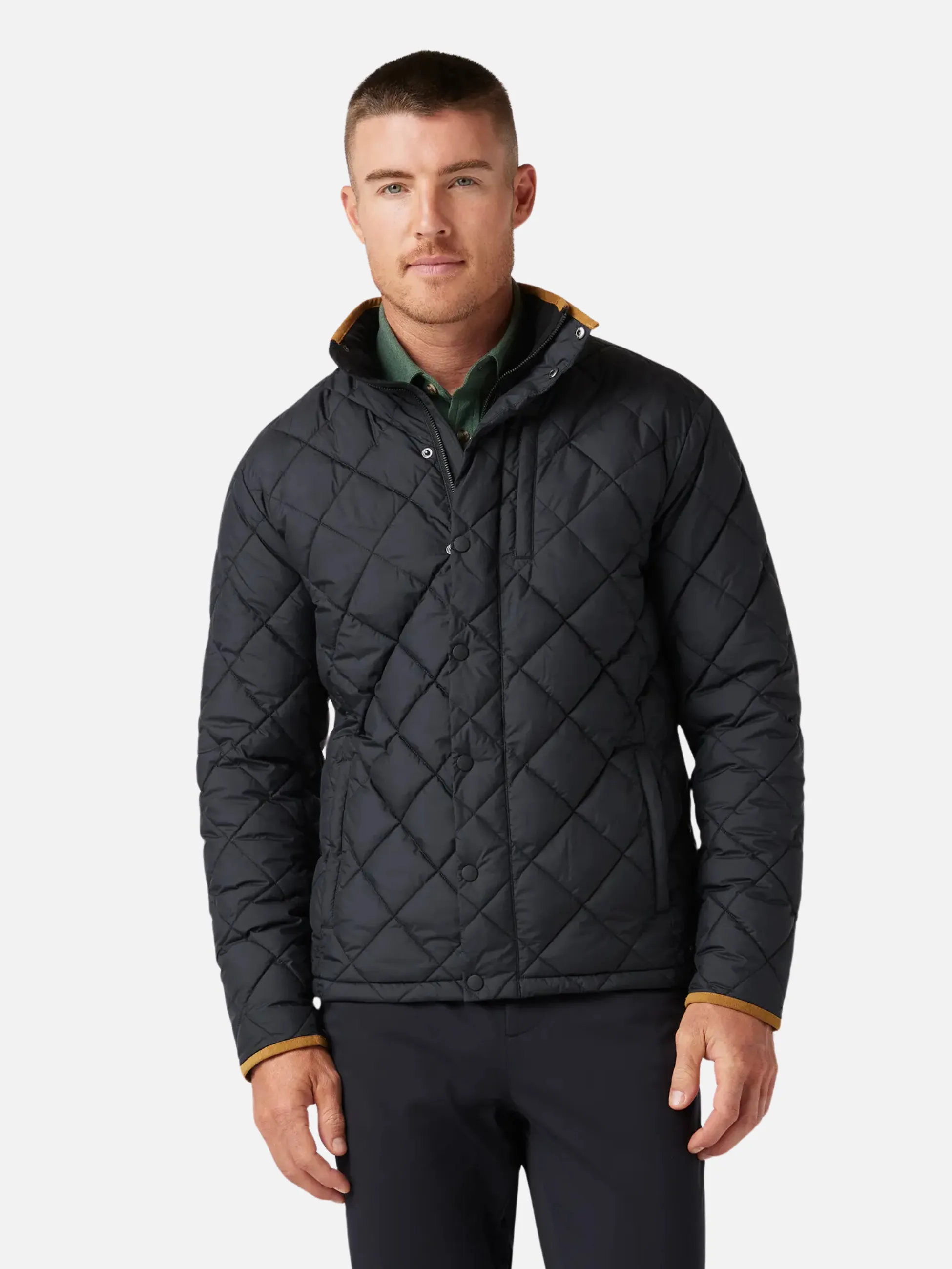 Mizzen   Main Belmont Quilted Jacket - Black Solid