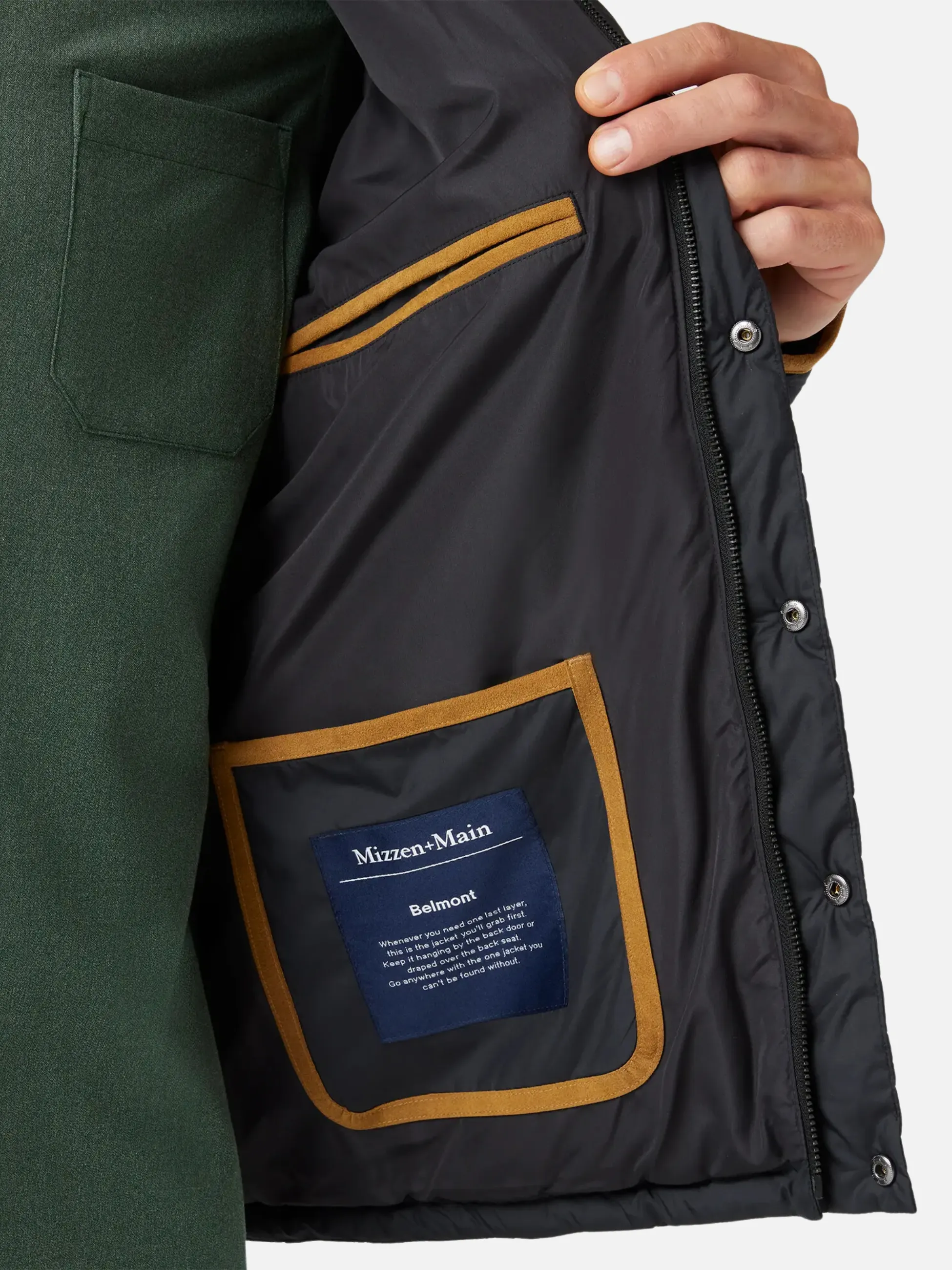 Mizzen   Main Belmont Quilted Jacket - Black Solid