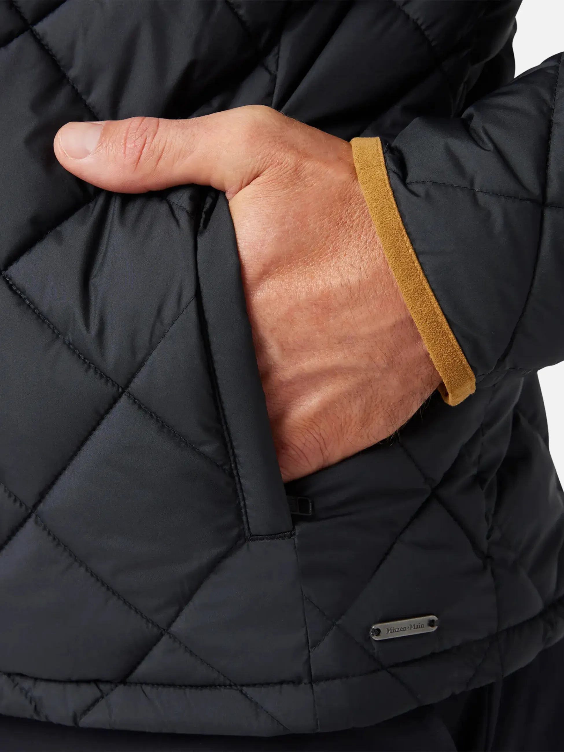 Mizzen   Main Belmont Quilted Jacket - Black Solid