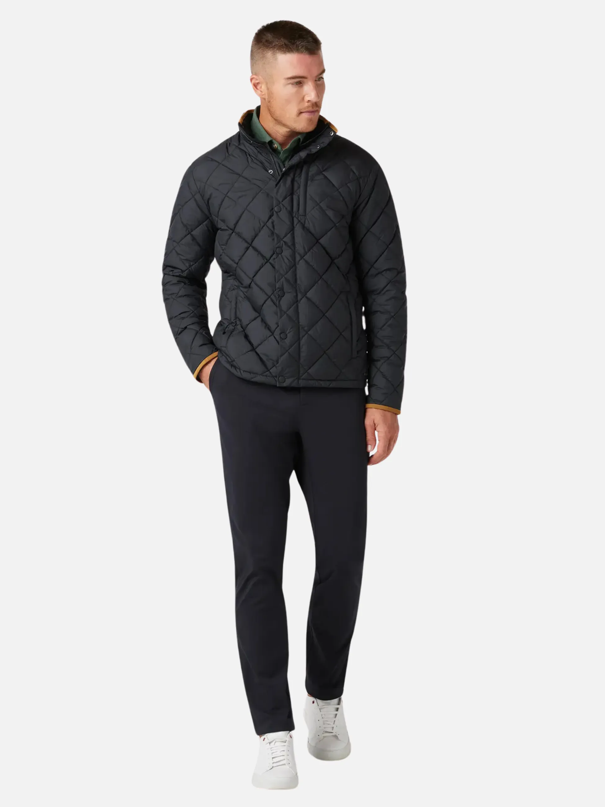 Mizzen   Main Belmont Quilted Jacket - Black Solid