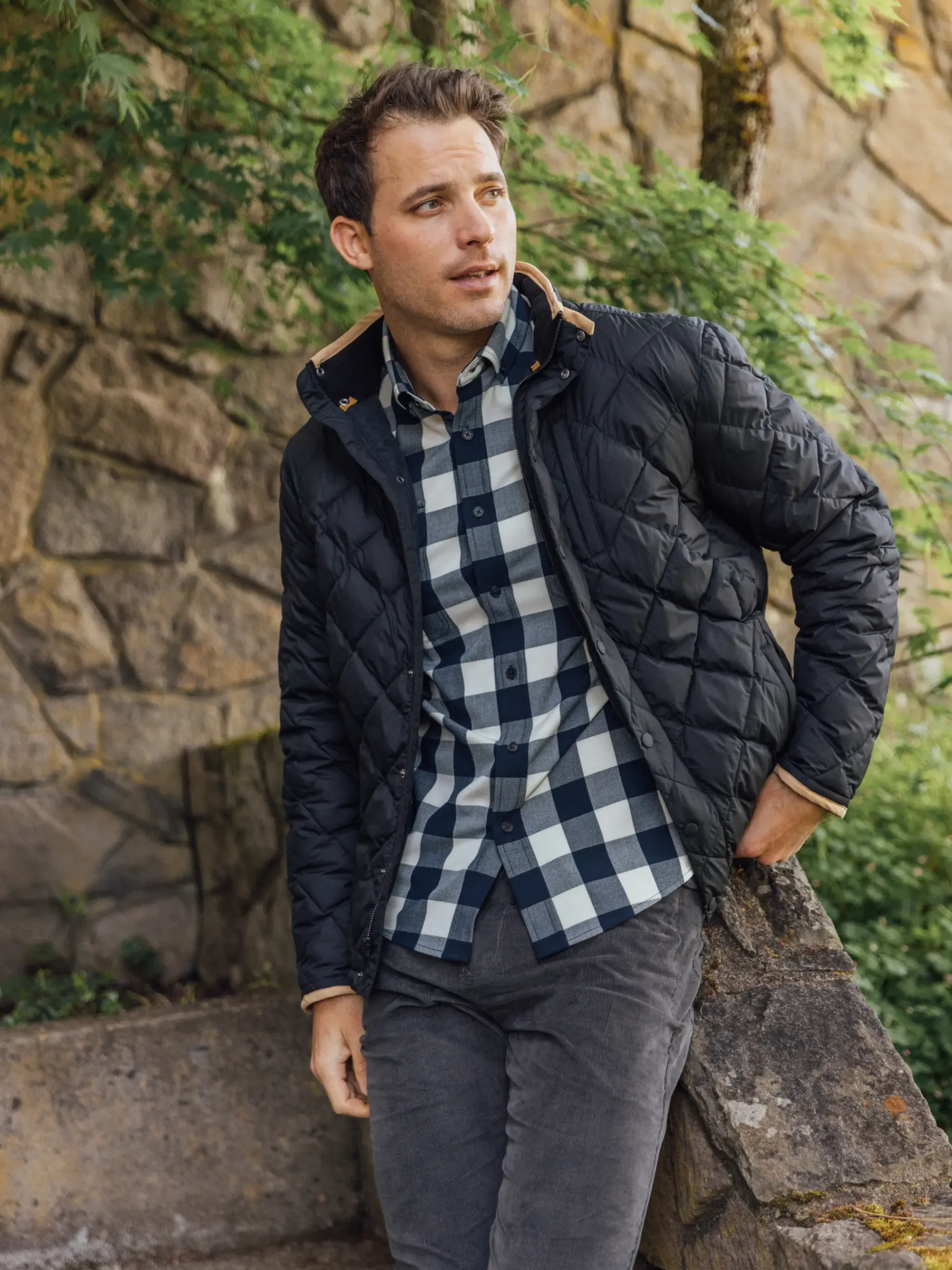 Mizzen   Main Belmont Quilted Jacket - Black Solid