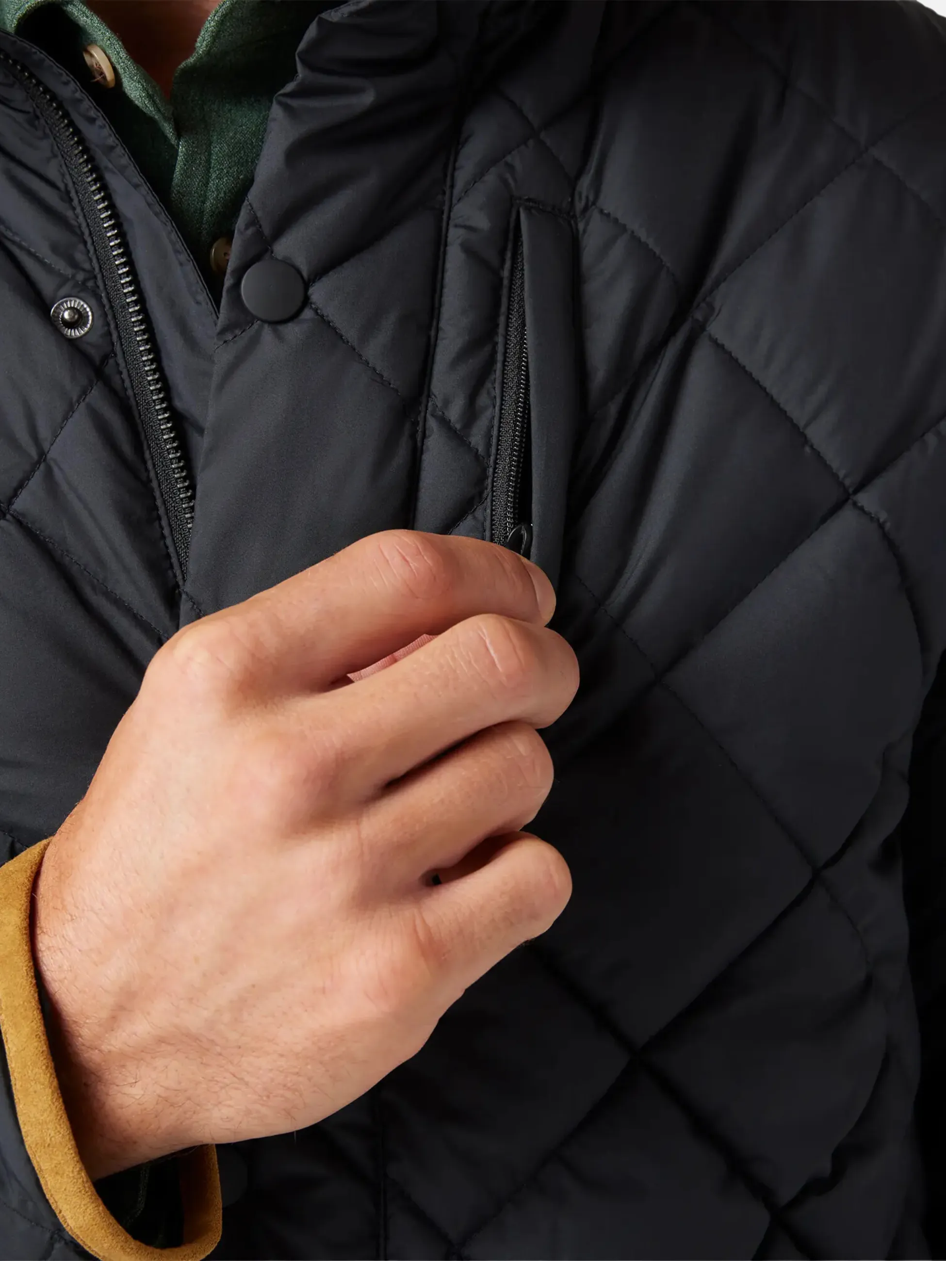 Mizzen   Main Belmont Quilted Jacket - Black Solid