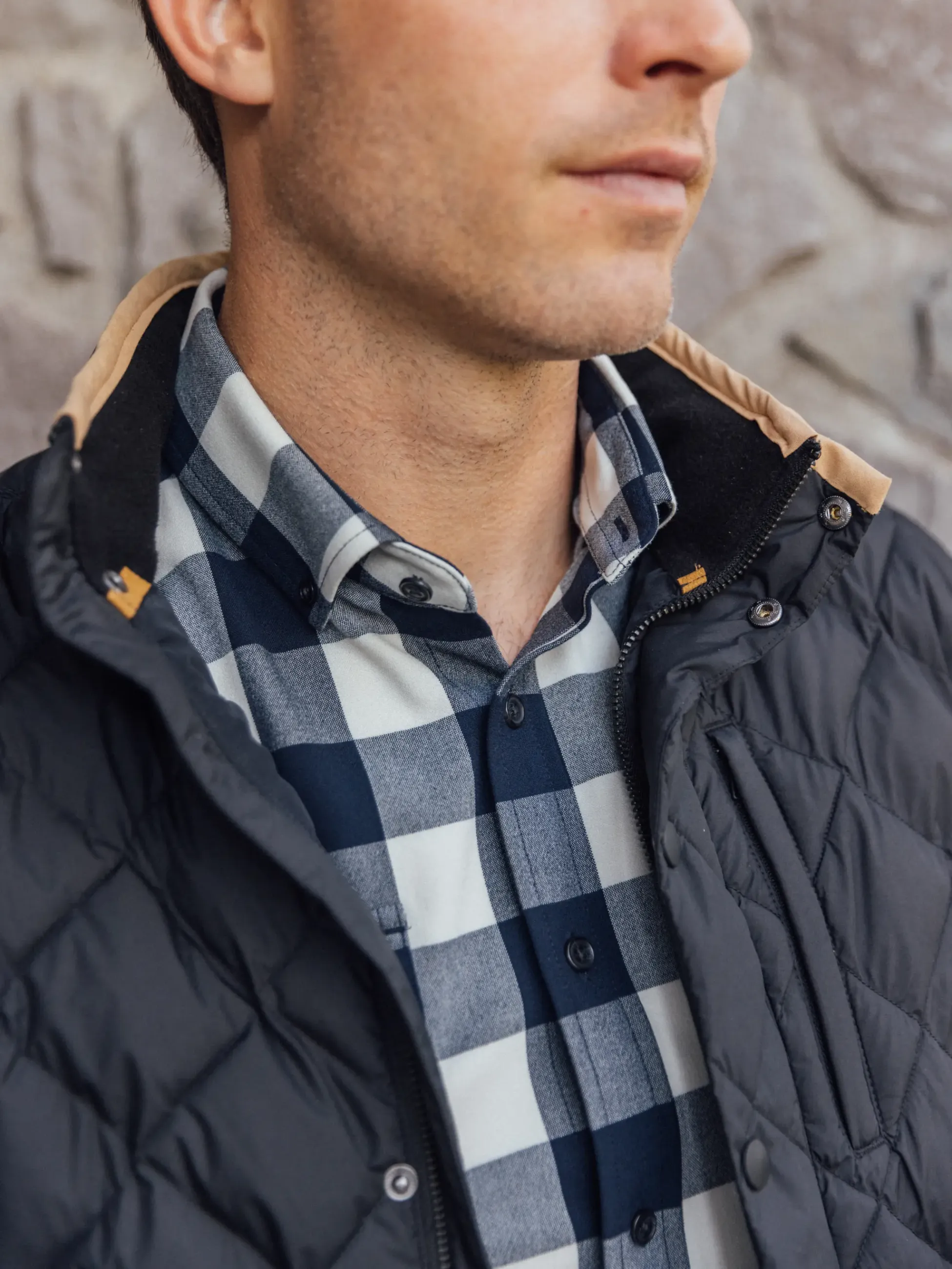 Mizzen   Main Belmont Quilted Jacket - Black Solid