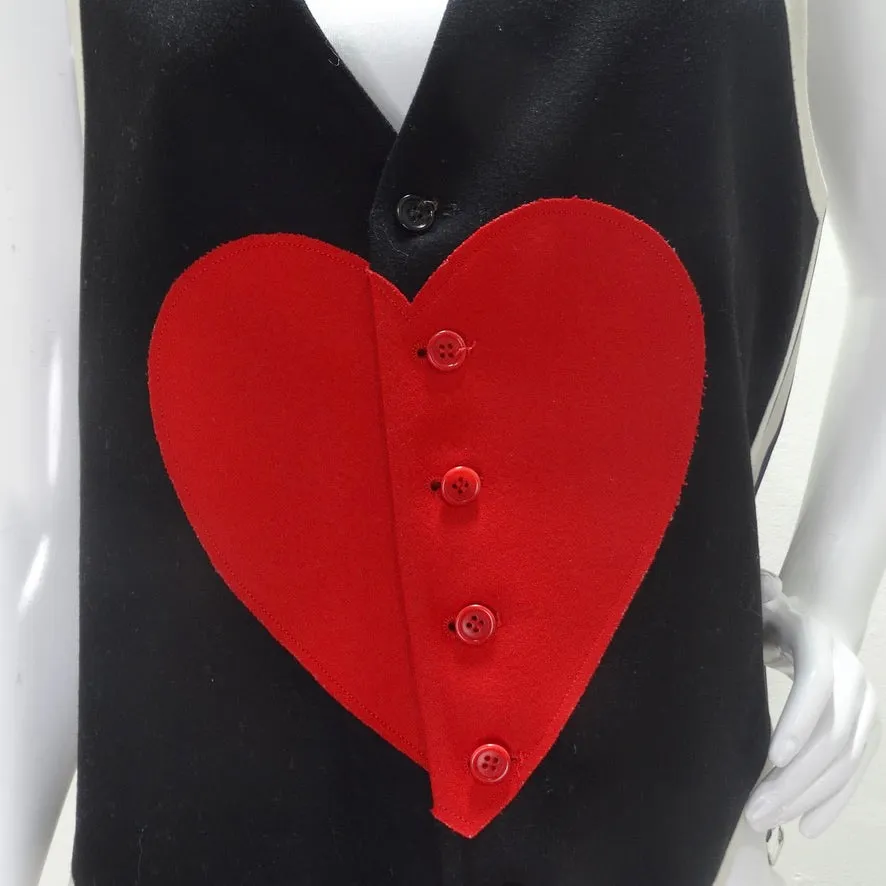 Moschino Heart Vest circa 1990s