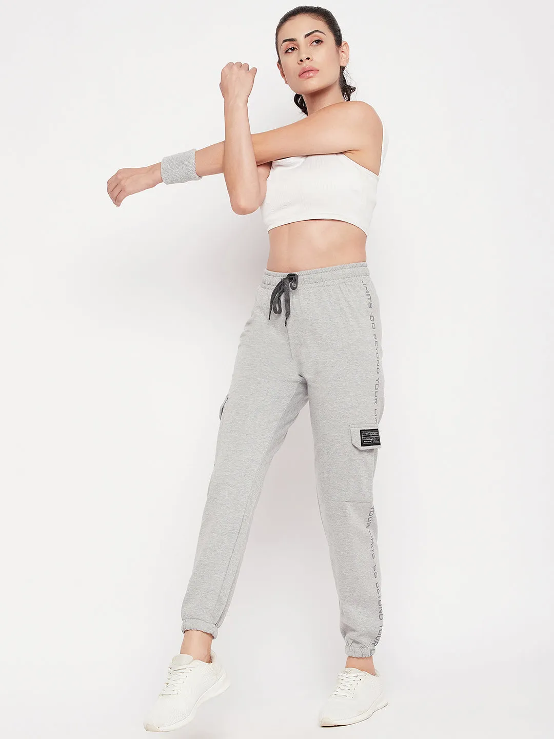 mSECRET High Rise Grey Cargo Joggers