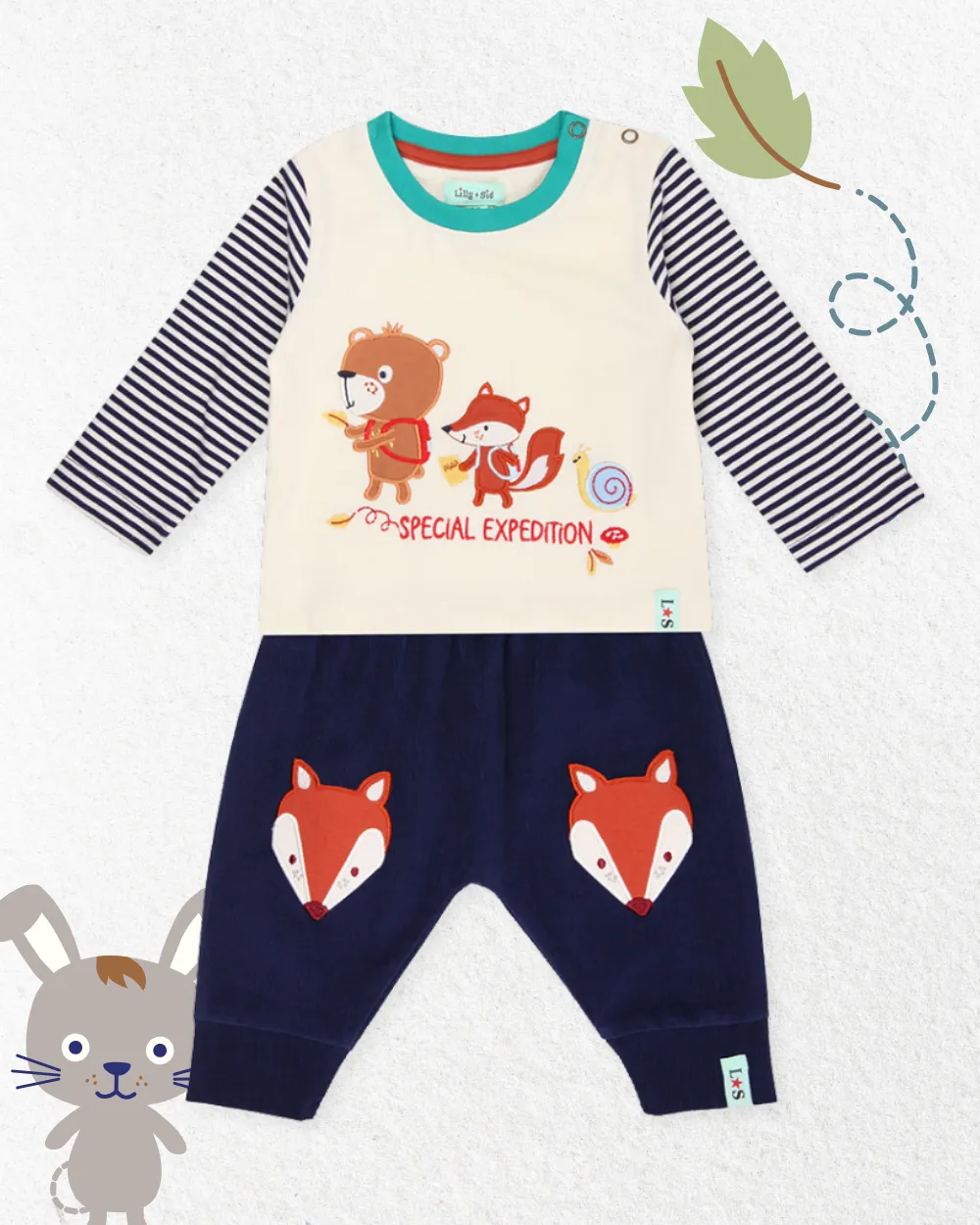Multicoloured Special Expedition Slogan Applique Top and Jogger Set