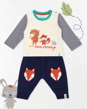 Multicoloured Special Expedition Slogan Applique Top and Jogger Set