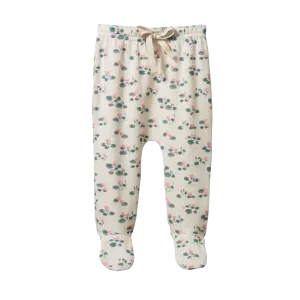 NATURE BABY FOOTED ROMPERS WATERLILIES PRINT