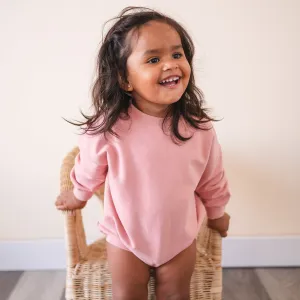 Oversized Cozy Romper - Pink Rose