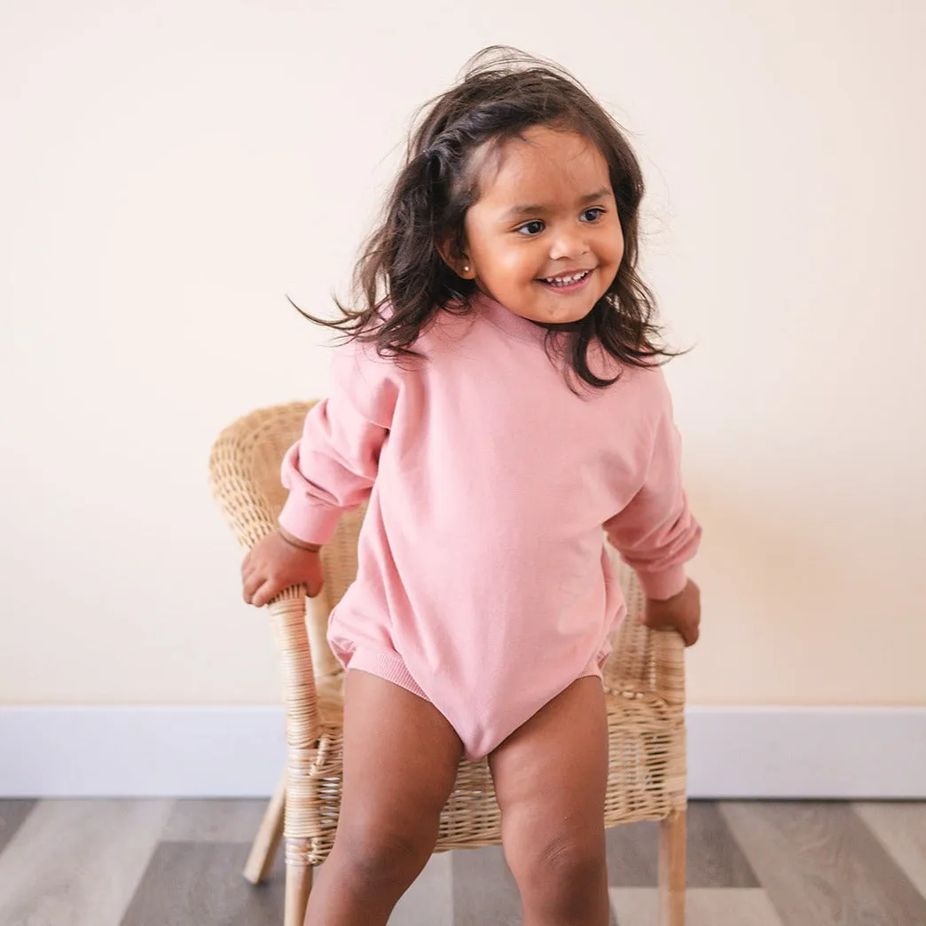 Oversized Cozy Romper - Pink Rose