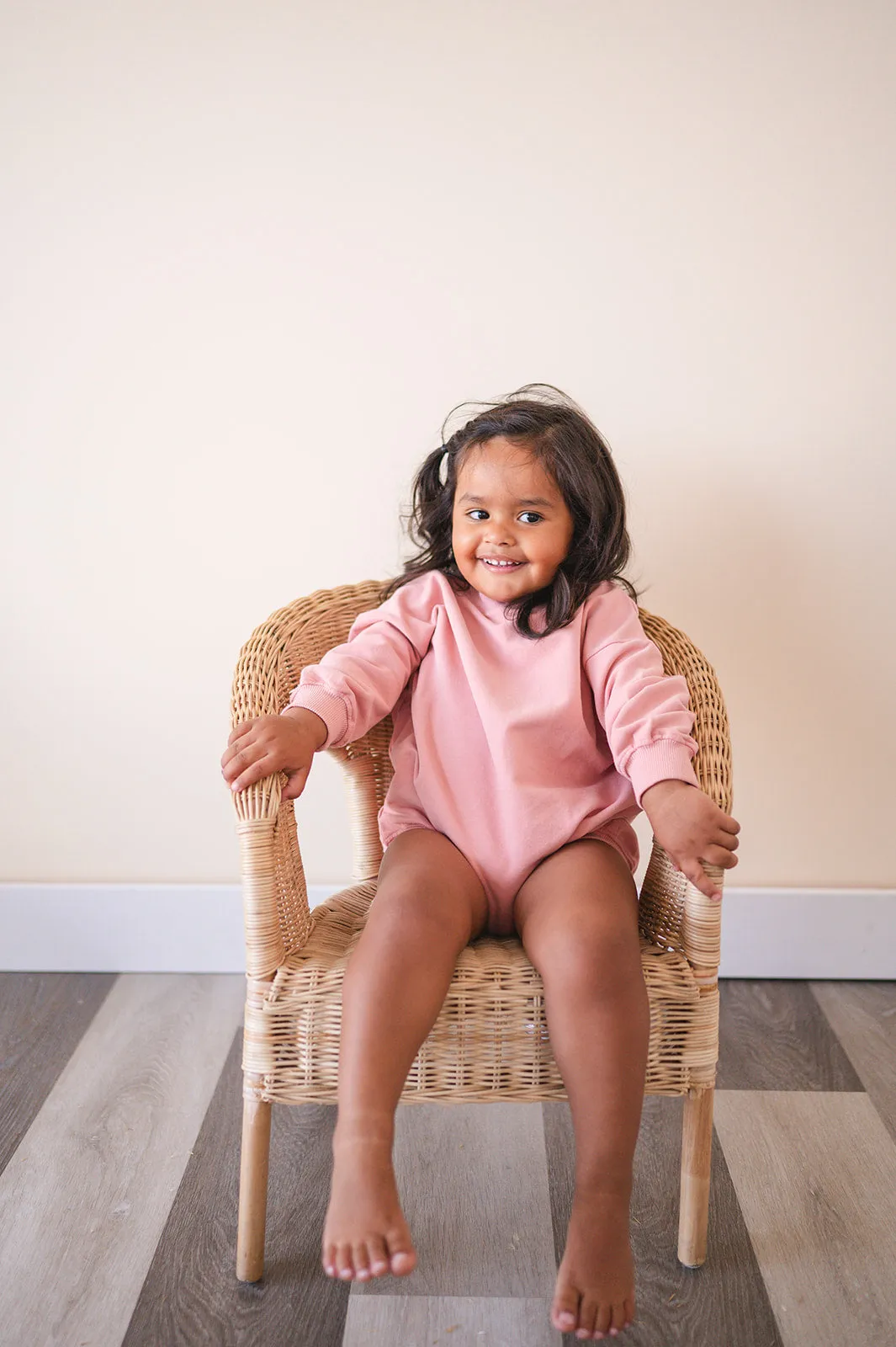 Oversized Cozy Romper - Pink Rose