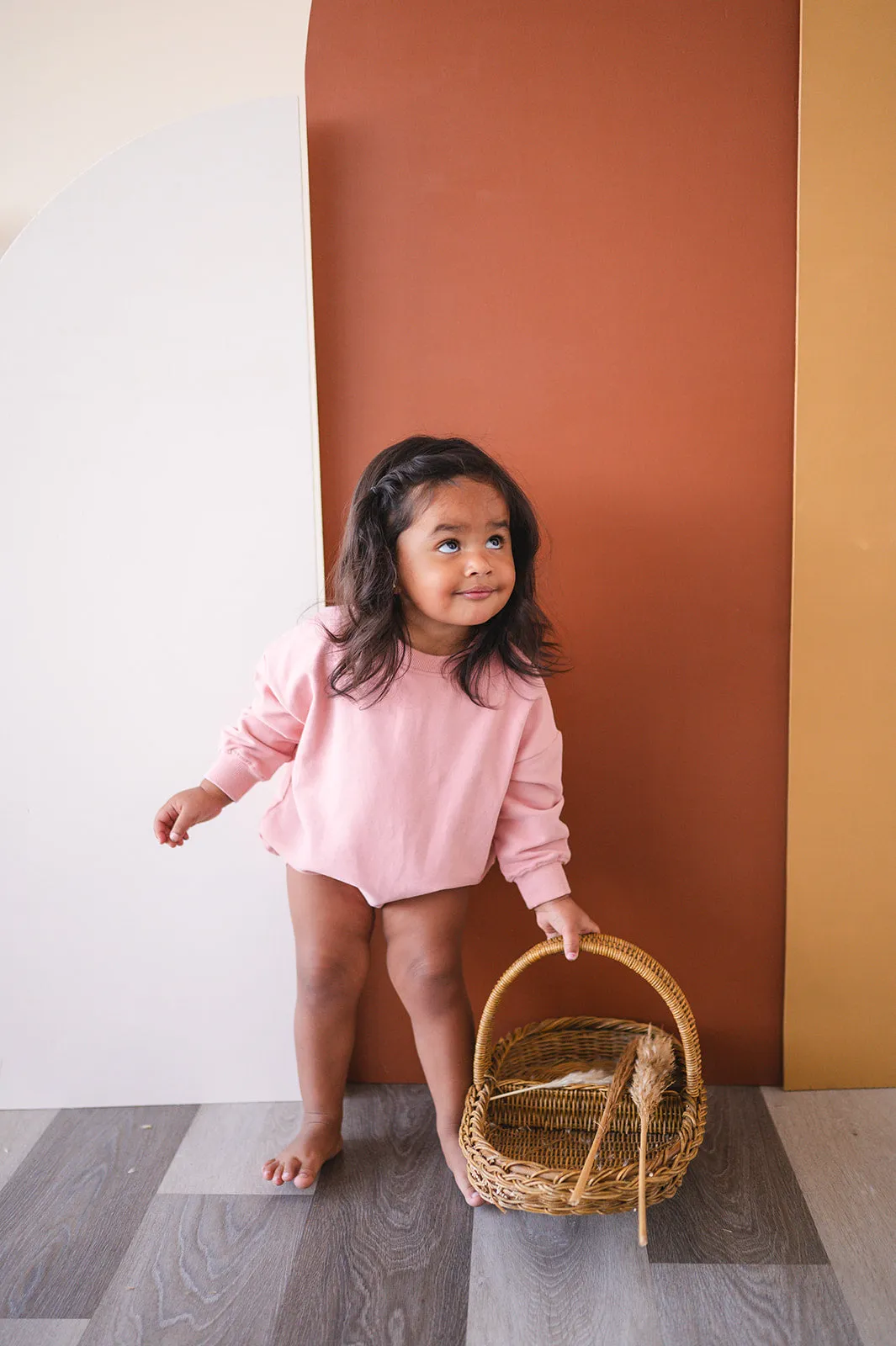 Oversized Cozy Romper - Pink Rose