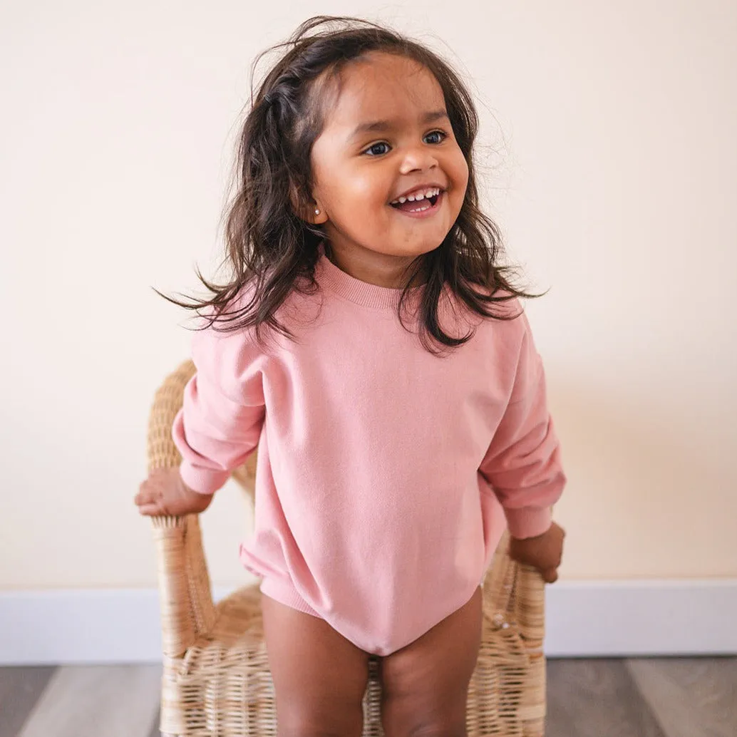 Oversized Cozy Romper - Pink Rose