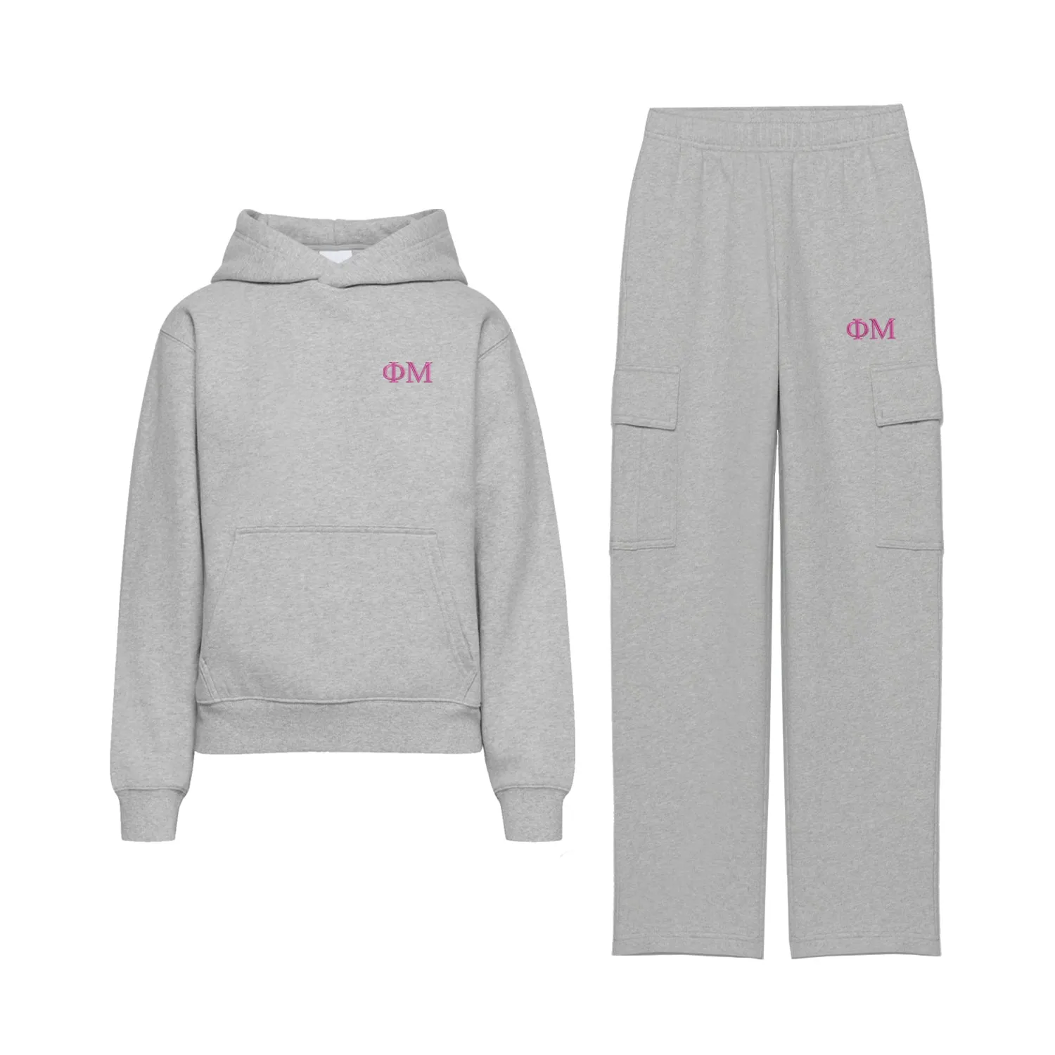 Phi Mu Fave Fit Fleece Cargo Hoodie Set