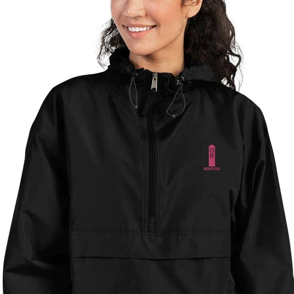 Pink OB Stake Embroidered Champion Packable Jacket