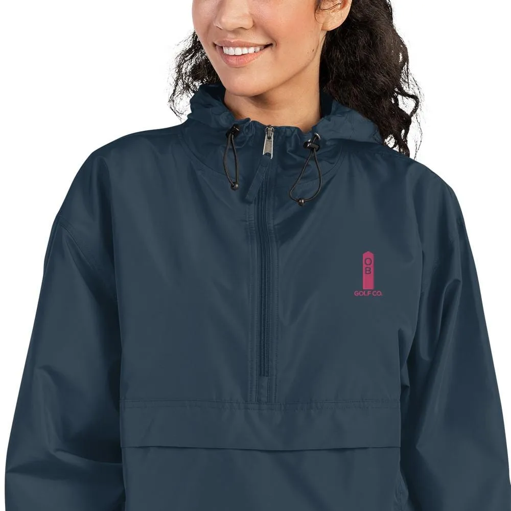 Pink OB Stake Embroidered Champion Packable Jacket