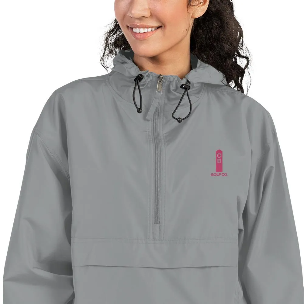 Pink OB Stake Embroidered Champion Packable Jacket