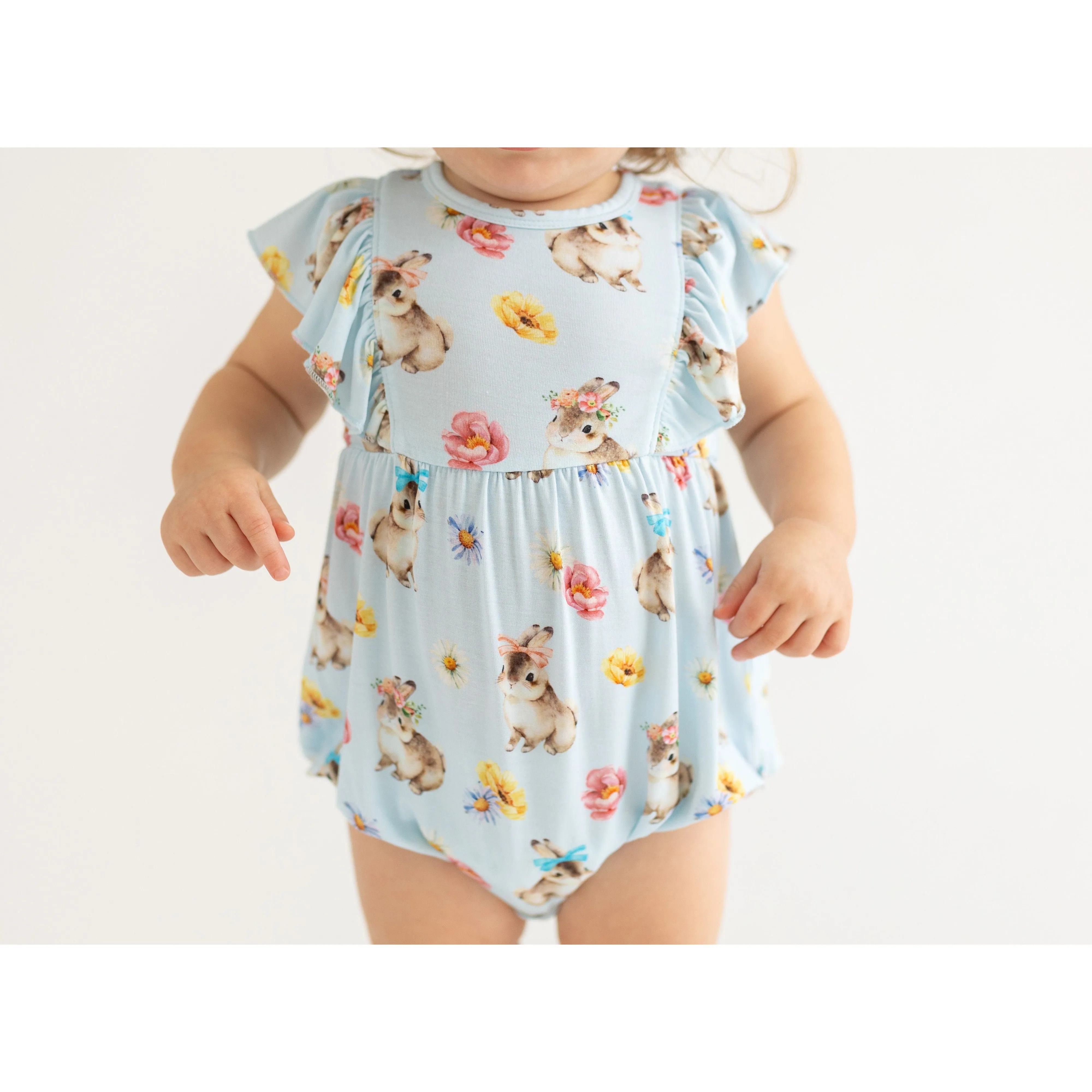 Posh Peanut Tinsley Jane Flutter Sleeve Bubble Romper