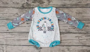 PRE ORDER FALL ROMPER - SPOOKY SKATE 4-5 week tat