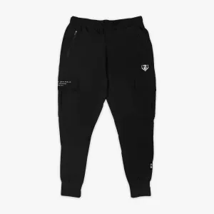 Pro Series Long Cuff Cargo Performance Youth Joggers - Black