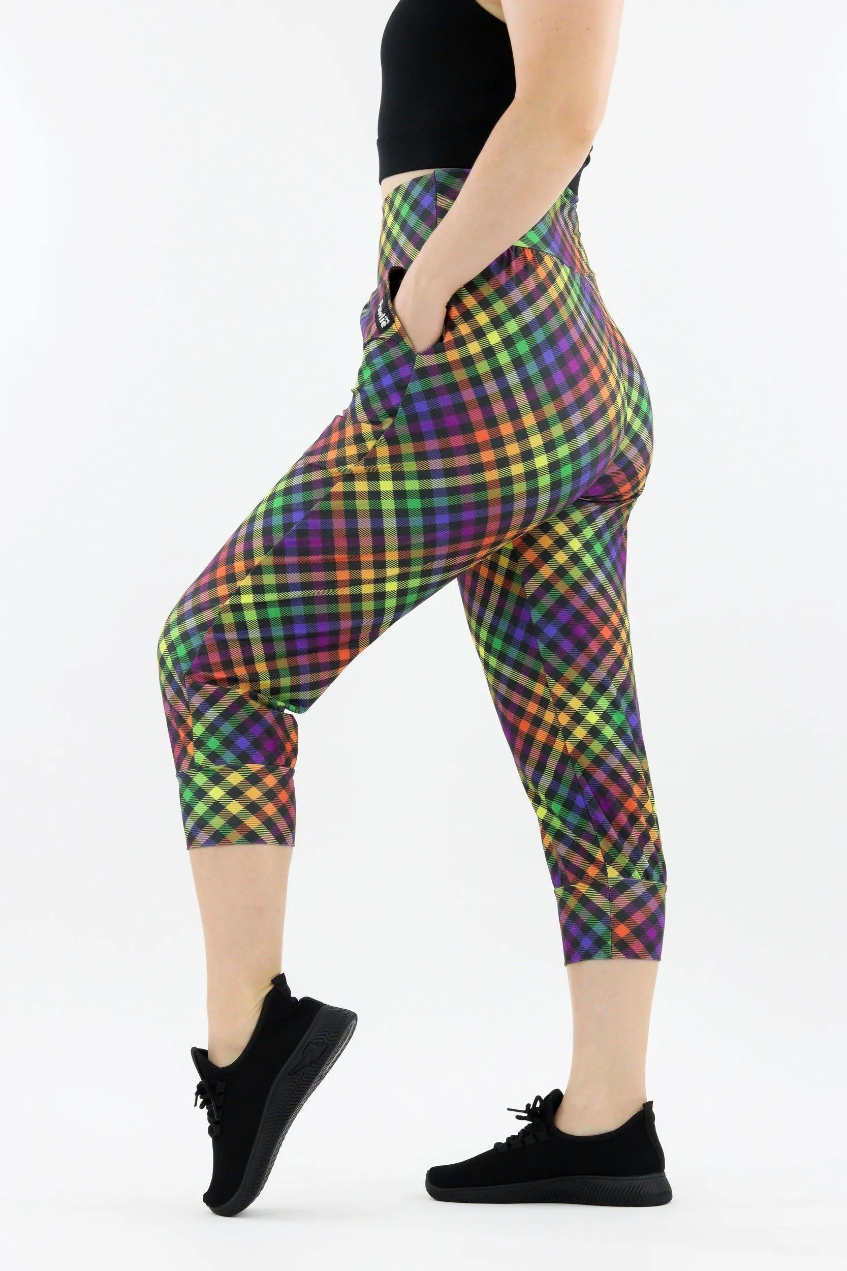 Rainbow Gingham - Hybrid - Pocket Capri Joggers 1.0