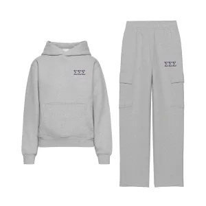 Sigma Sigma Sigma Fave Fit Fleece Cargo Hoodie Set