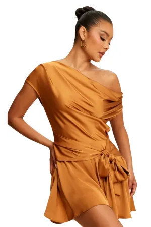 Stacy Satin Drape Romper